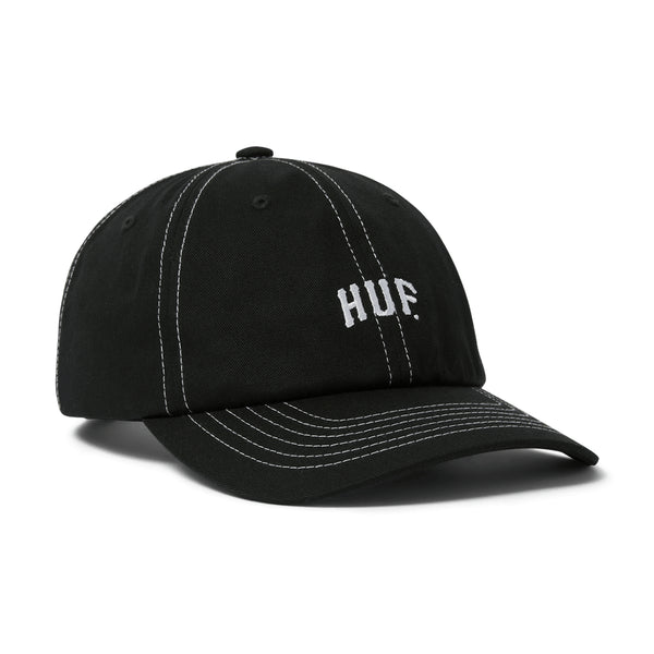 Huf Arch Logo 6 Panel Cv Hat Casquette - Black - Streetart.fr